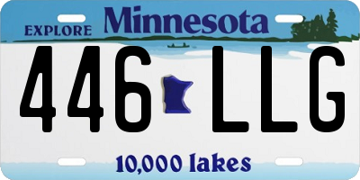 MN license plate 446LLG