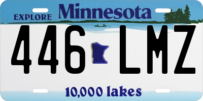 MN license plate 446LMZ