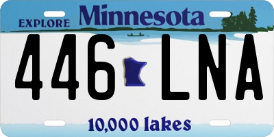 MN license plate 446LNA