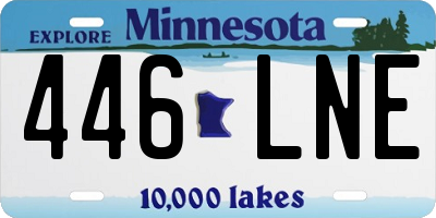 MN license plate 446LNE