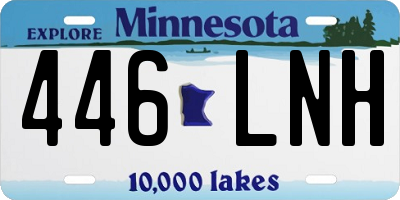MN license plate 446LNH