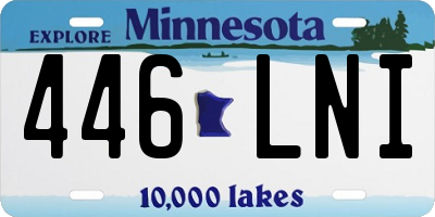 MN license plate 446LNI