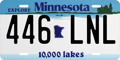 MN license plate 446LNL