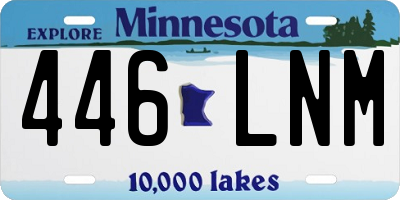 MN license plate 446LNM