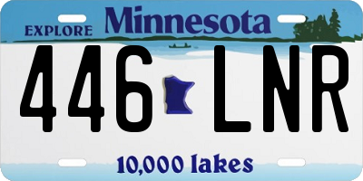 MN license plate 446LNR