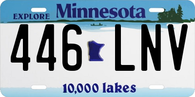 MN license plate 446LNV
