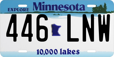 MN license plate 446LNW
