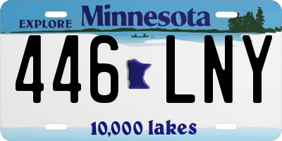 MN license plate 446LNY