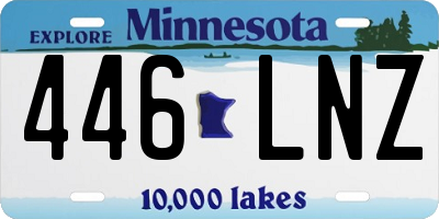 MN license plate 446LNZ