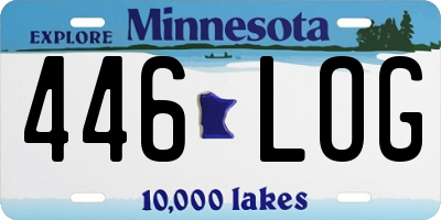MN license plate 446LOG