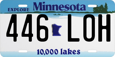 MN license plate 446LOH