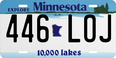 MN license plate 446LOJ