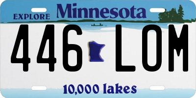 MN license plate 446LOM