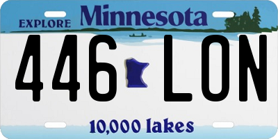 MN license plate 446LON