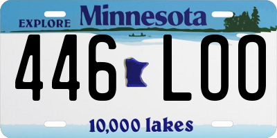 MN license plate 446LOO