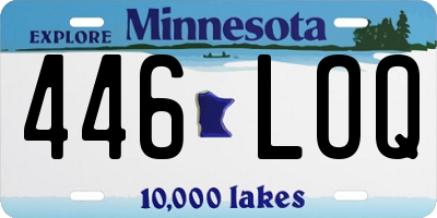 MN license plate 446LOQ