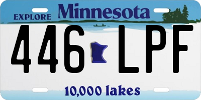 MN license plate 446LPF