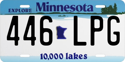 MN license plate 446LPG