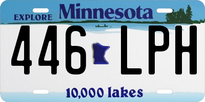 MN license plate 446LPH