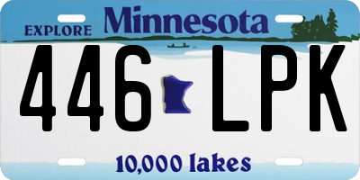 MN license plate 446LPK