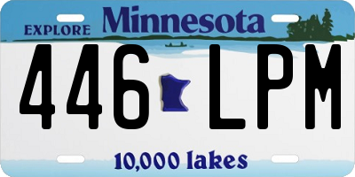 MN license plate 446LPM