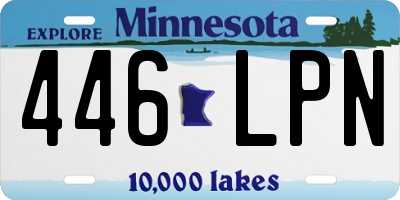 MN license plate 446LPN