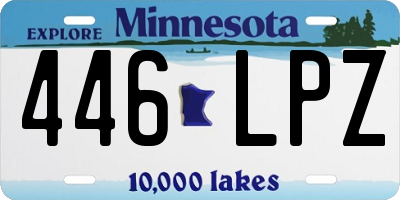 MN license plate 446LPZ