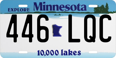 MN license plate 446LQC