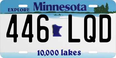 MN license plate 446LQD