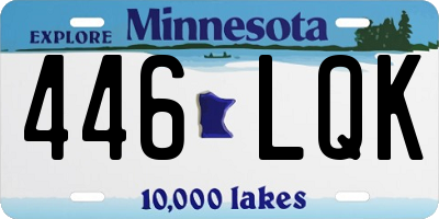 MN license plate 446LQK