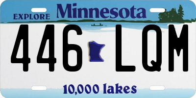 MN license plate 446LQM