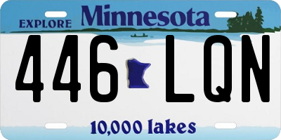 MN license plate 446LQN