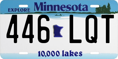 MN license plate 446LQT