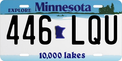 MN license plate 446LQU