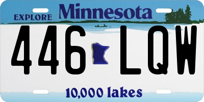 MN license plate 446LQW