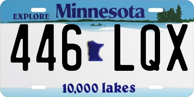 MN license plate 446LQX