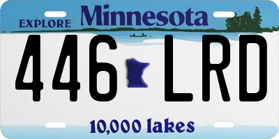 MN license plate 446LRD