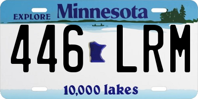MN license plate 446LRM