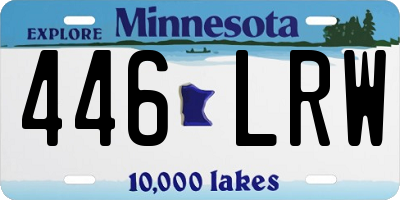 MN license plate 446LRW