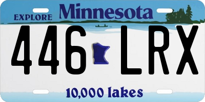 MN license plate 446LRX