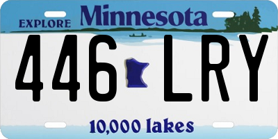 MN license plate 446LRY