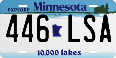 MN license plate 446LSA