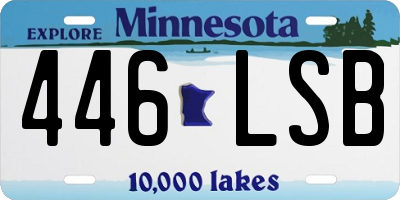 MN license plate 446LSB