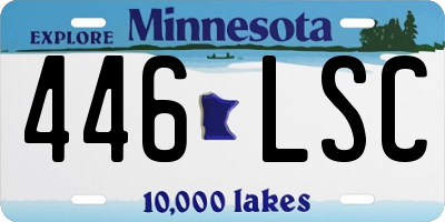 MN license plate 446LSC