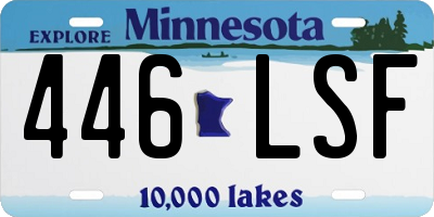 MN license plate 446LSF