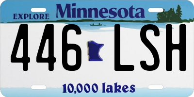 MN license plate 446LSH