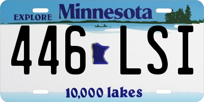 MN license plate 446LSI