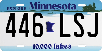 MN license plate 446LSJ