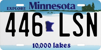 MN license plate 446LSN