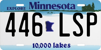 MN license plate 446LSP